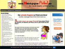 Tablet Screenshot of mittel-gegen-pickel.de